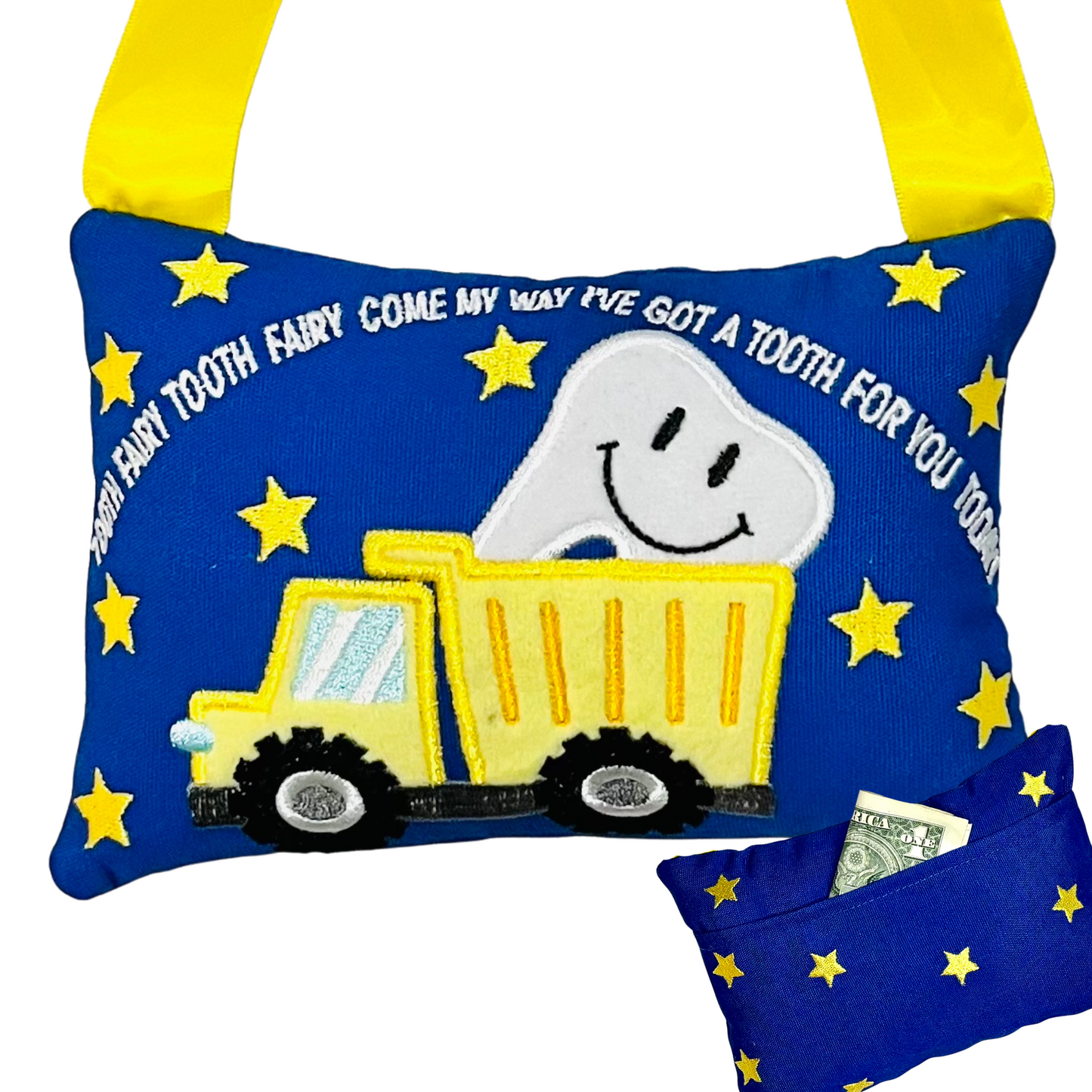 Dump Truck Tooth Fairy Pillow