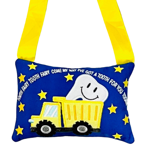 Dump Truck Tooth Fairy Pillow