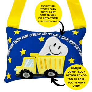 Dump Truck Tooth Fairy Pillow